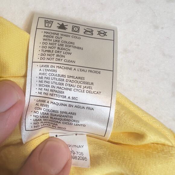 Nike Golf Fit Dry 1/4 Zip Polo Woman L 12-14 Wicking Yellow PASTEL Golf Resort - Picture 7 of 12